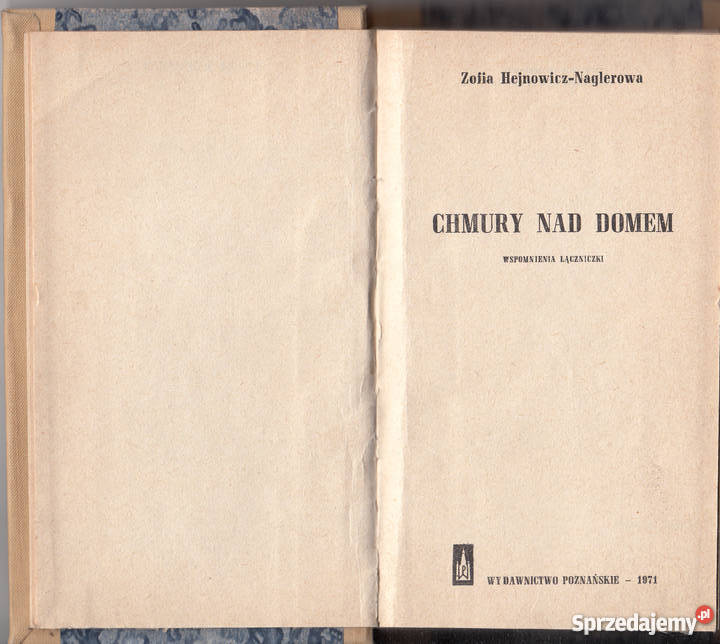 01045 CHMURY DOMEM WSPOMNIENIA ŁĄCZNICZKI ZOFIA Czyrna