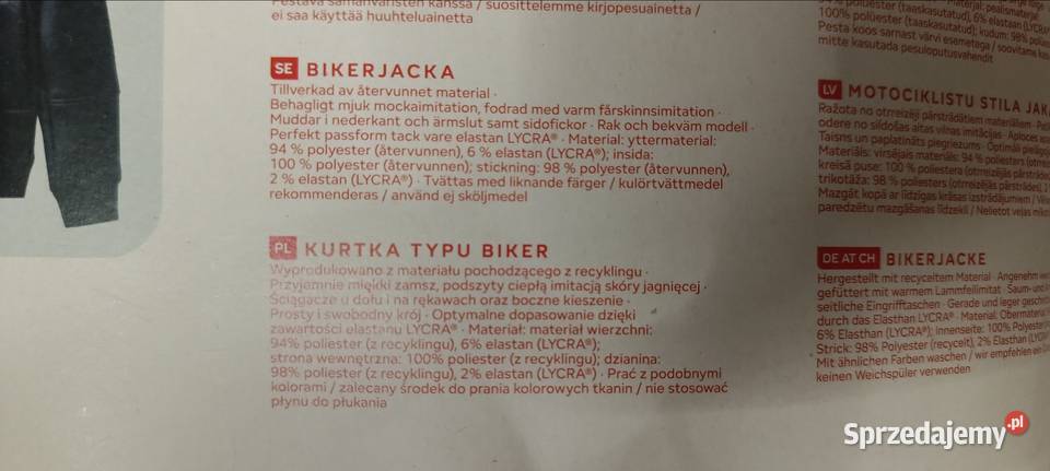 ESMARA Men kurtka męska biker kolor czarny warmińsko-mazurskie Ełk sprzedam