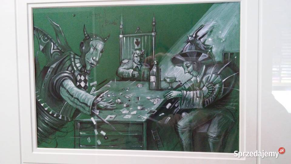 Tomasz Sętowski Gra oryginał certyfikat Malarstwo Włocławek