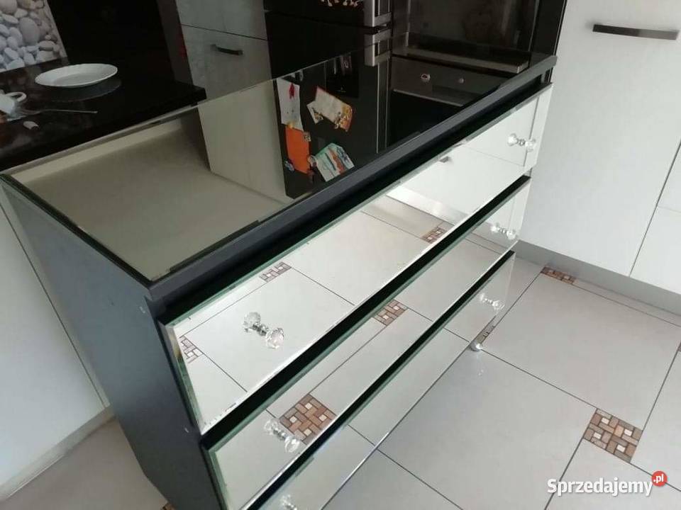 Komoda czarna lustrzana 100 3 szuflady małopolskie Nowy Sącz sprzedam