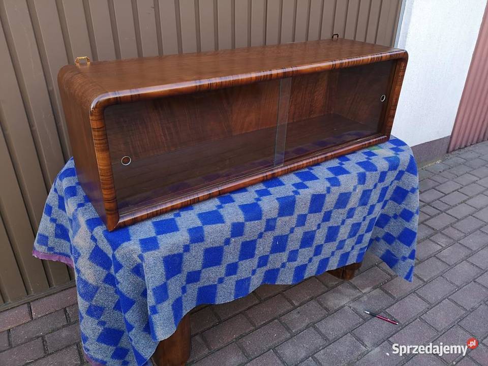 Półka Szafka Witryna Wisząca ARTDECO Orzech wielkopolskie Swarzędz