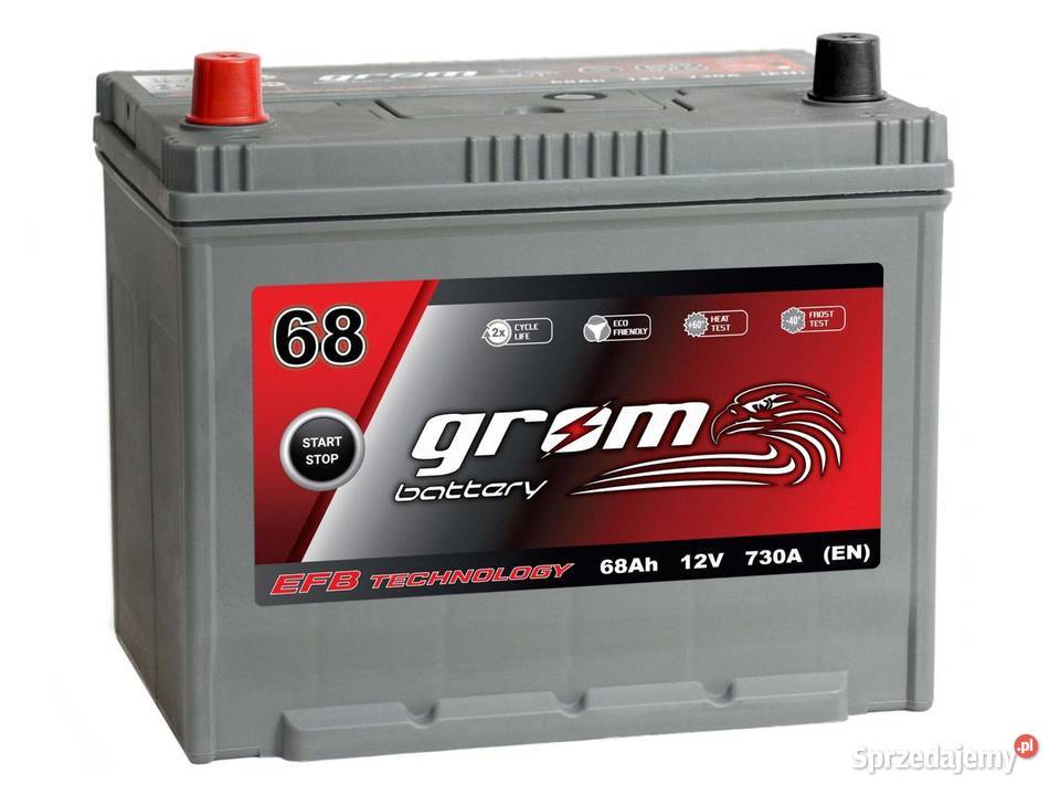 Akumulator GROM EFB STARTSTOP 68Ah 730A Japan Części samochodowe