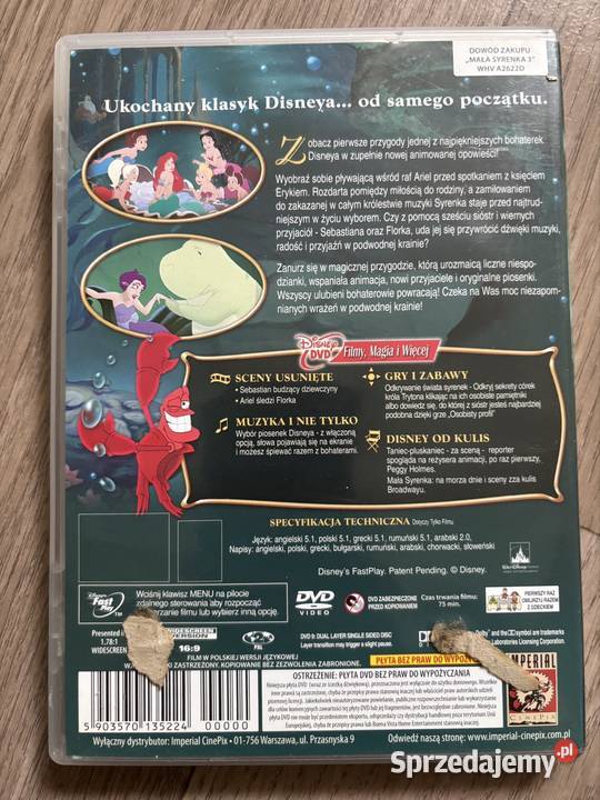 Disney filmy Mała Syrenka Hello Kitty bajki DVD Warszawa