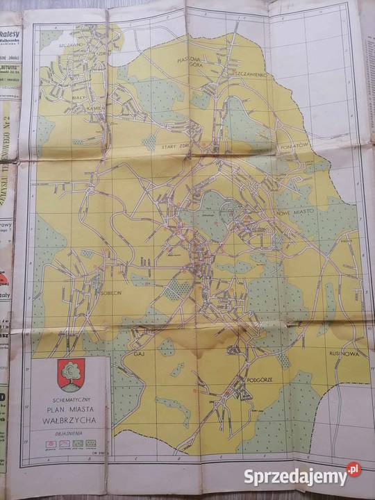 Plan Miasta Wałbrzych 1959 Rok wydania 1959 Mapy i przewodniki