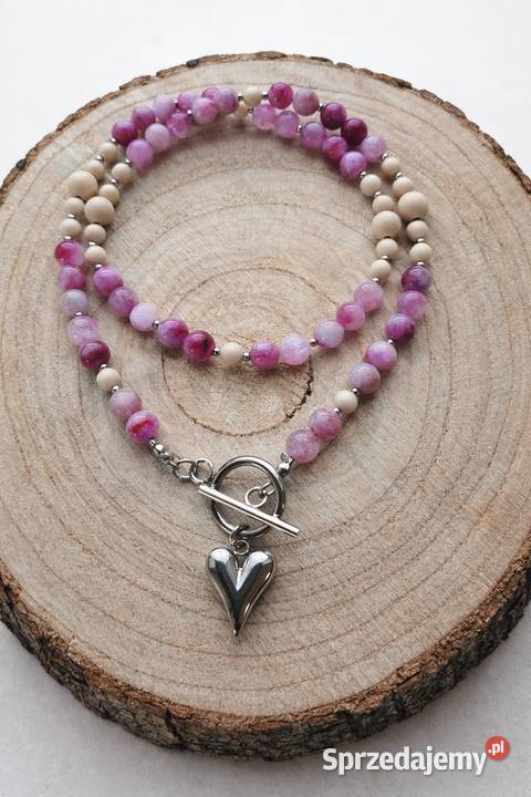 Naszyjnik jadeit kamien rzeczny w srebrze 45 Zielonki