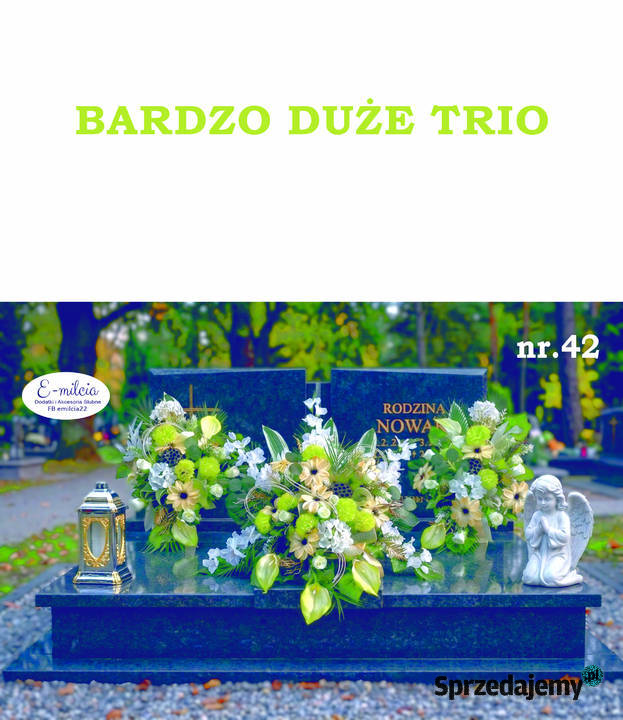 DUŻY KOMPLET TRIO 2x wazon i duży stroik na Zielona Góra