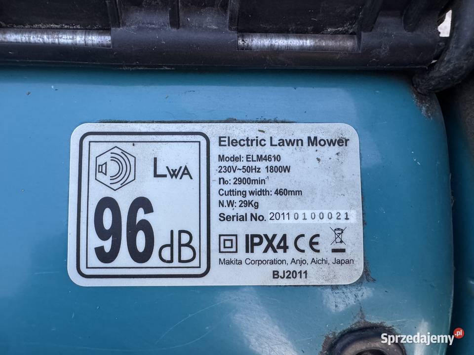 Kosiarka elektryczna Makita ELM 4610 1800W 46 Piotrków Trybunalski