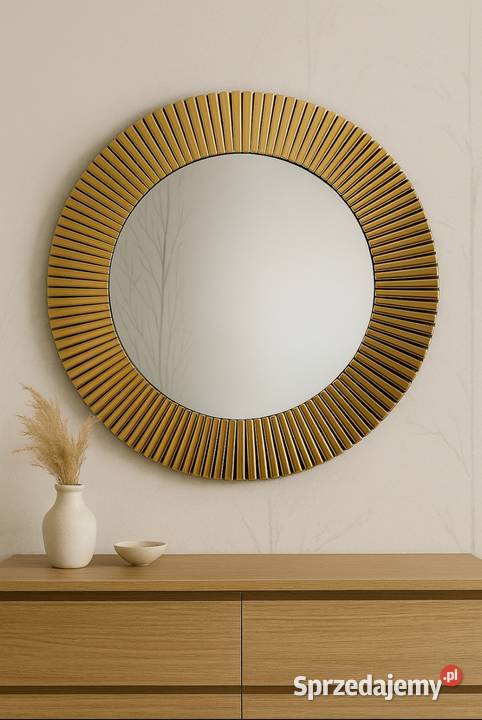 Lustro okrągłe owalne złote 60 70 80 90 złota Przemyśl