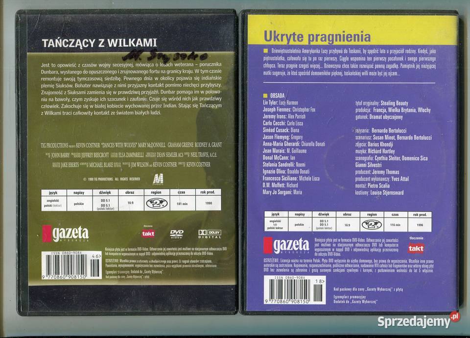 Ukryte pragnienia Tańczący z wilkami 2 Filmy DVD DVD Filmy Szczecin