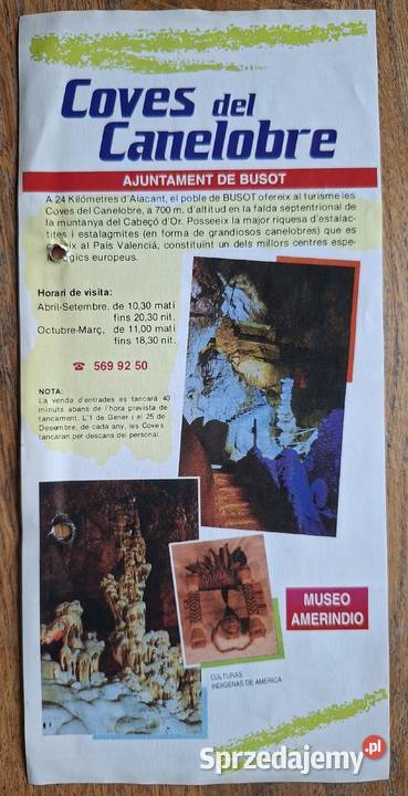 Cuevas de Canalobre Alicante Busto 8 małopolskie Kraków sprzedam