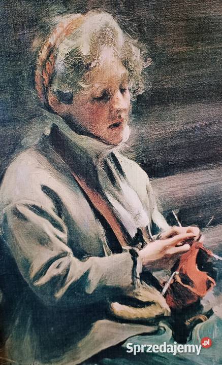 Anders Zorn Obraz olejny na płótnie Dziewczyna Łódź sprzedam