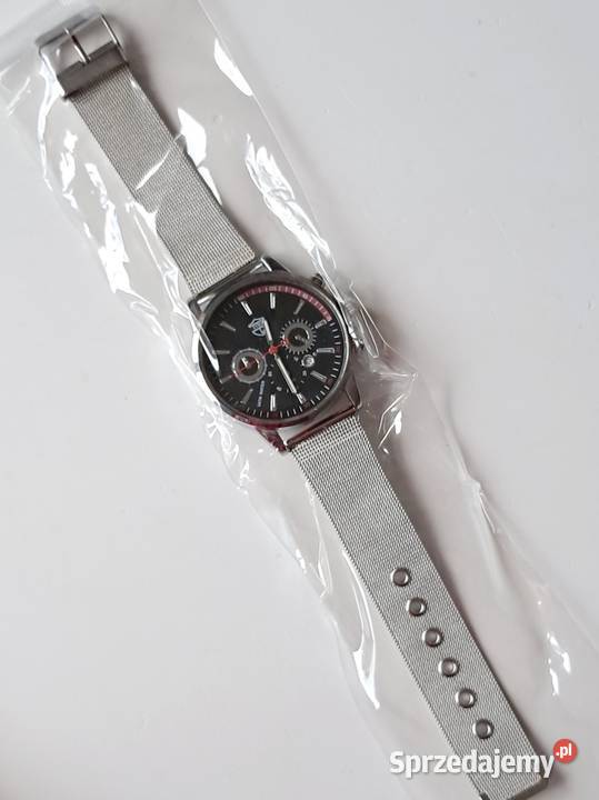Stalowy zegarek na rękę z bransoletą nowy na Kraków