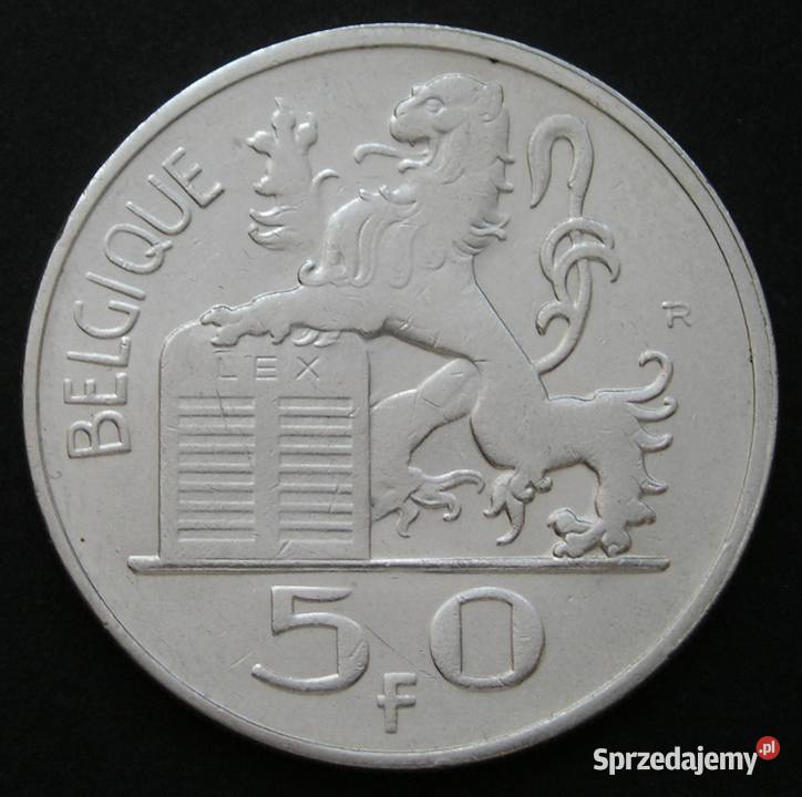 BELGIA 50 FRANKÓW 1948 SREBRO Łódź