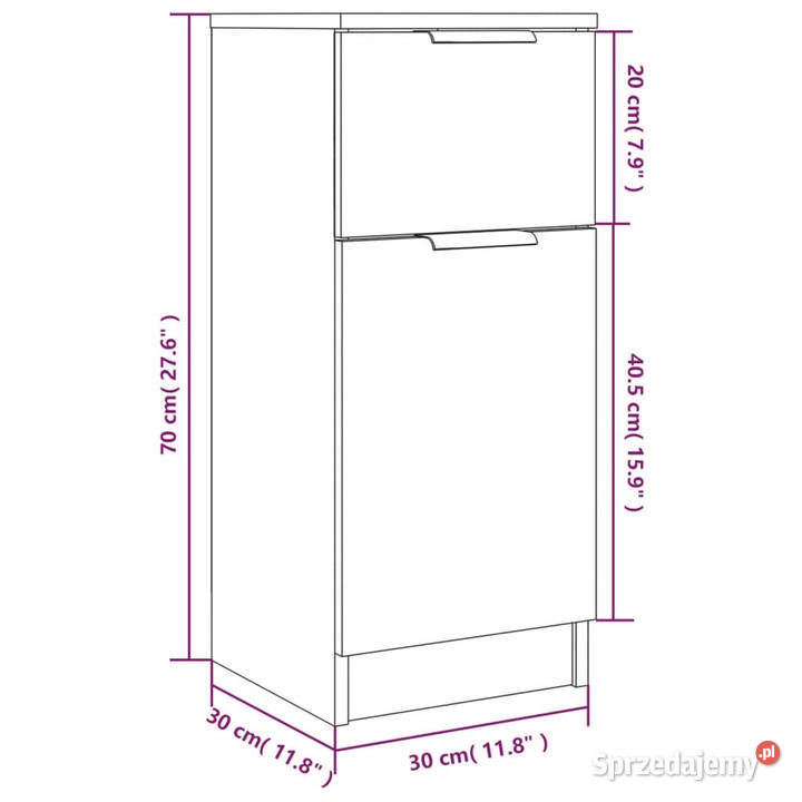 Szafka dąb sonoma 30x30x70 materiał Warszawa