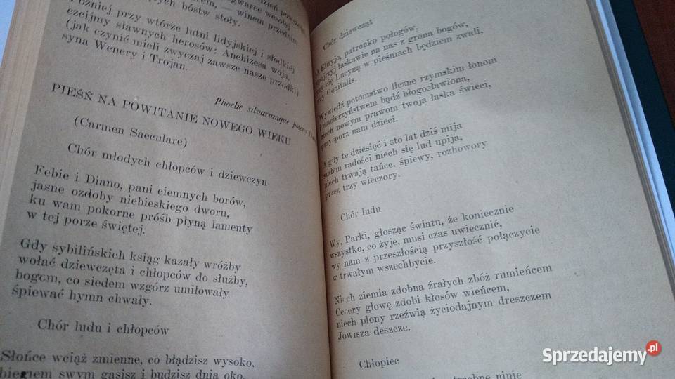 Pieśni cztery księgi ód i pieśń sekularna Horacy Książki naukowe i popularnonaukowe Gdańsk sprzedam