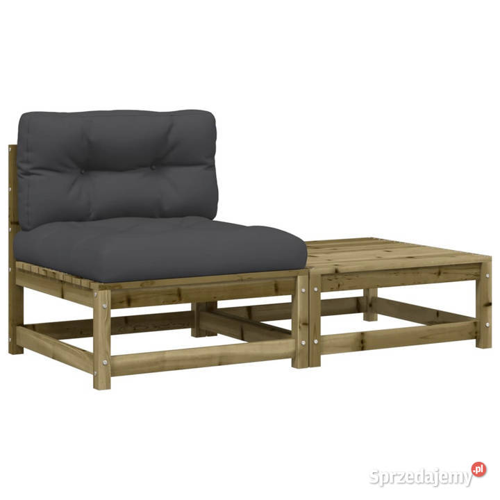 Ogrodowa sofa bez podłokietników z poduszkami i Warszawa