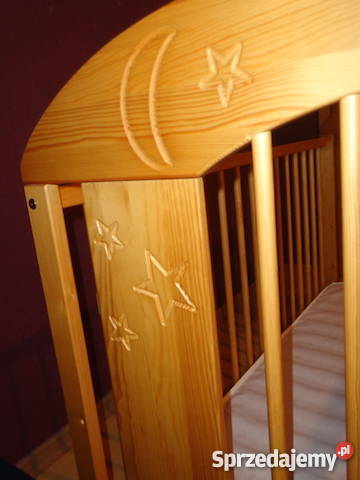 Łóżeczko Klupś Radek VII z drewna sosnowego pomorskie Reda