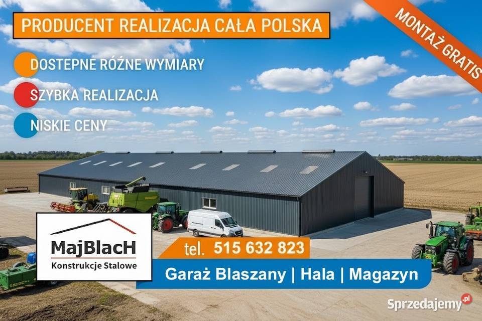 A28Rabat 20 Garaż ZŁOTY DĄB Hala Garaż RAL Sprzedaż Włoszczowa sprzedam