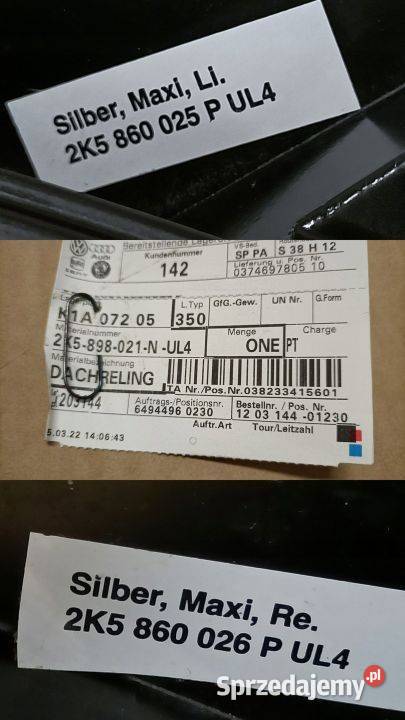 VW CADDY 15 RELINGI DACHOWE MAXI 2K5898021 N 4 wielkopolskie Pleszew