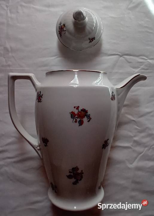 Dzbanek art deco Giesche ręcznie malowany wielkopolskie Koźminek