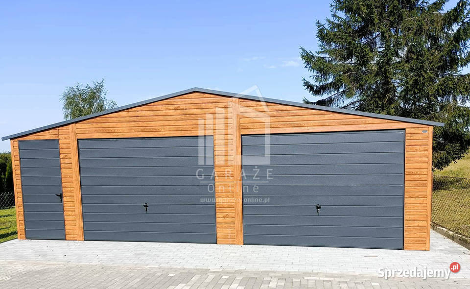 GARAŻ BLASZANY 8m x 7m2x Brama uchylna drzwi Kraków