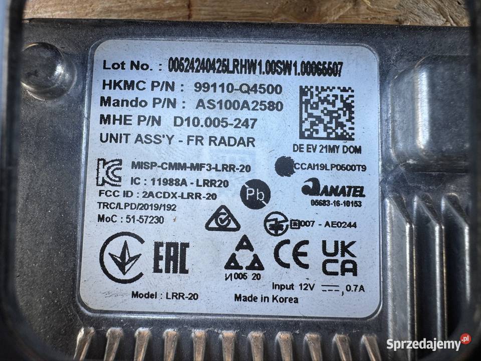 Radar czujnik moduł sensor sterownik distronic