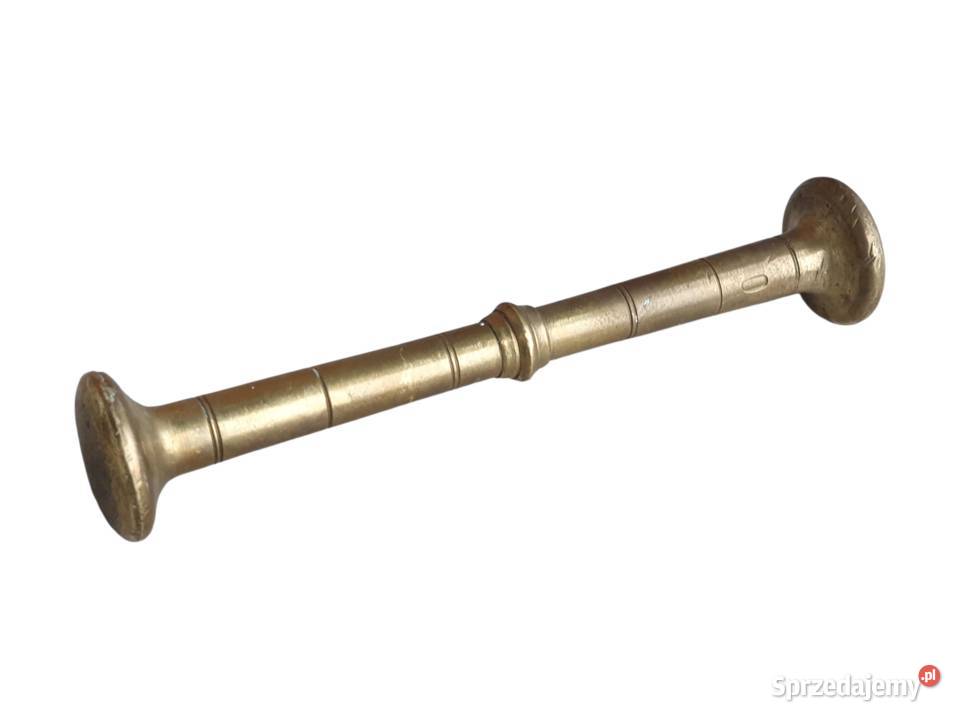 Stary mosiężny moździerz kuchenny sygnowany lata Cieszyn