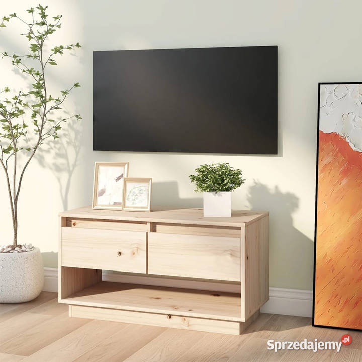 Szafka pod telewizor 74x34x40 lite drewno mazowieckie Warszawa