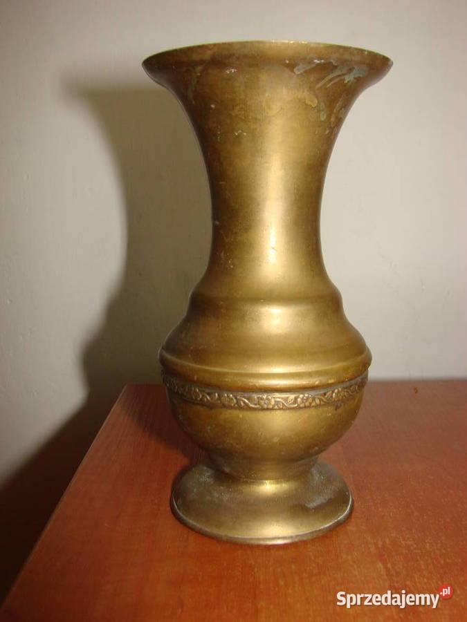 stary mosiężny wazonik pomorskie