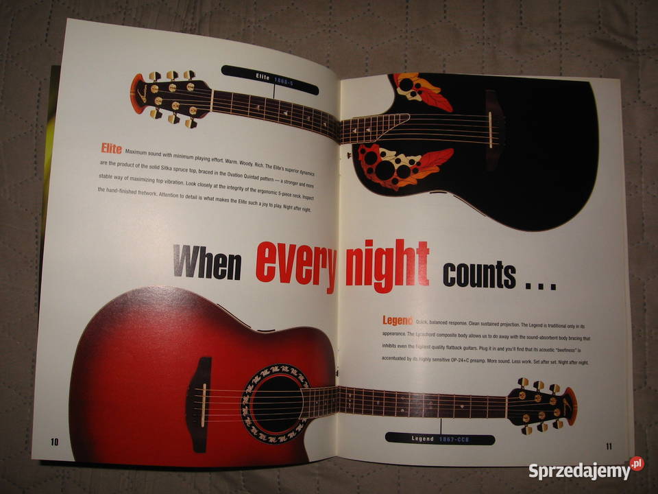 Ovation 1999 katalog gitar Gitary i akcesoria pomorskie Kępice