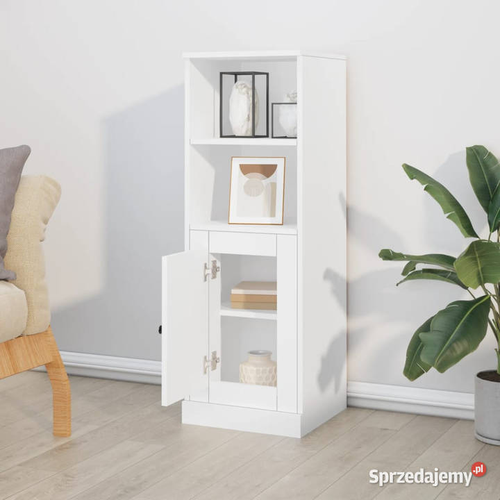 Szafka biała 36x355x1035 materiał drewnopochodny