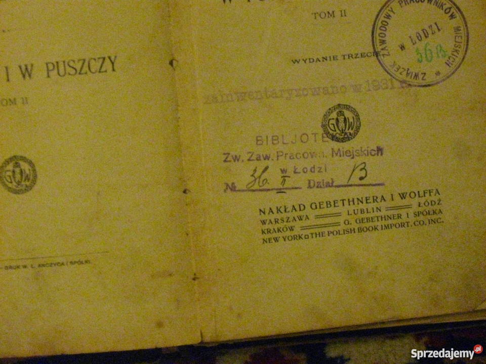 Pisma Henryka Sienkiewicza stara z 1931 roku Antykwariat małopolskie