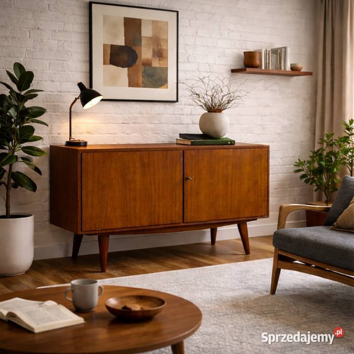 Szafka vintage PRL lata 60 teak styl Budno