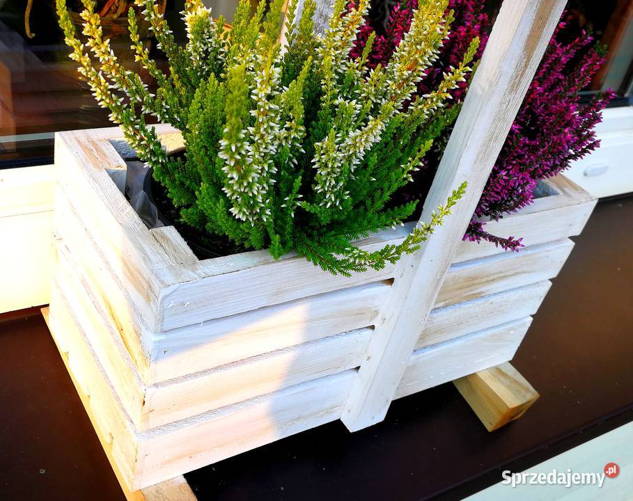 Doniczka drewniana osłonka drewniana