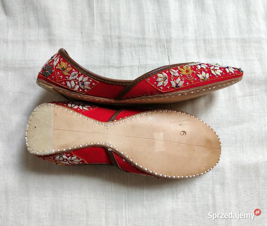 Indyjskie buty baleriny khussa 37 38 zdobione inna Obuwie