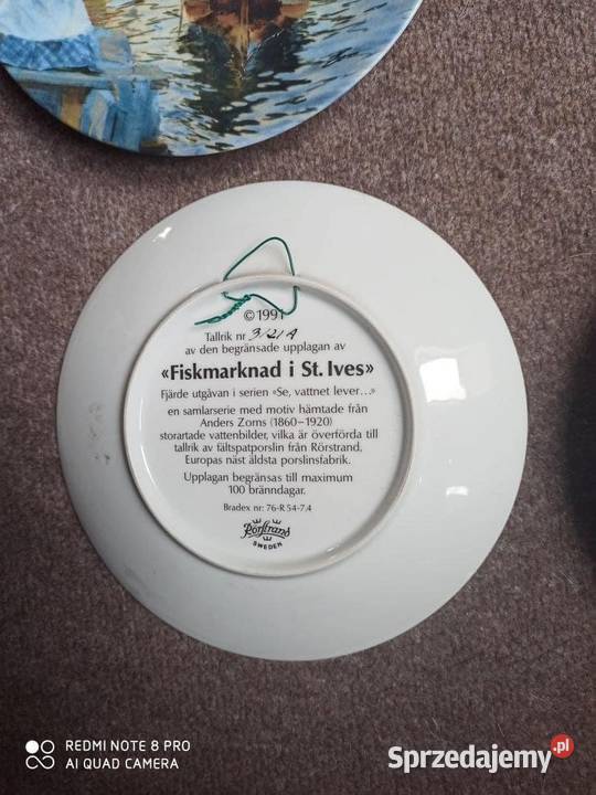 Talerz z manufaktury Rorstrand Do powieszenia pomorskie Gdańsk