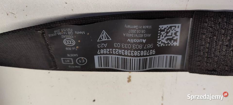 PORSCHE CAYMAN 987 PAS BEZPIECZEŃSTAWA LEWY