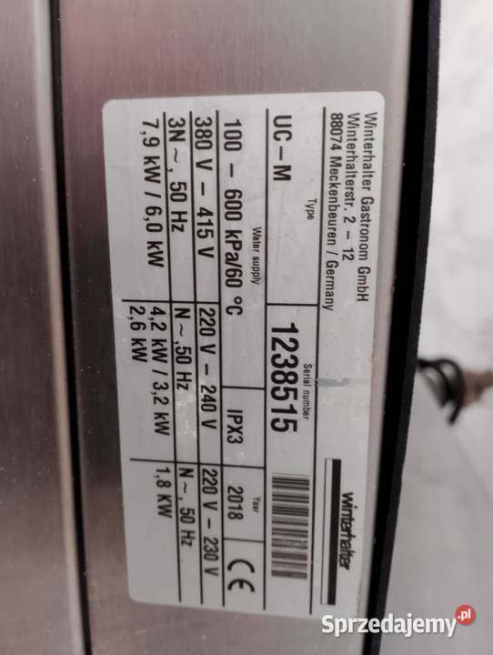 Zmywarka gastronomiczna WINTERHALTER UCM