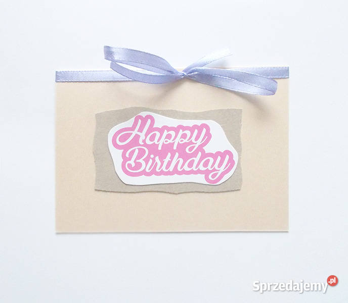 urodzinowa kartka pastelowa kartka na urodziny Gdynia sprzedam