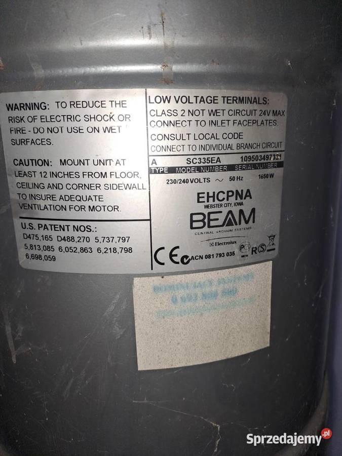 Odkurzacz centralny BEAM SC355 Pozostałe łódzkie Żuraw