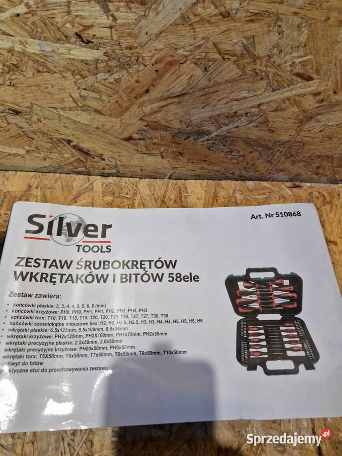Zestaw śrubokrętów i bitów w walizce Silver 58 Głogowa sprzedam