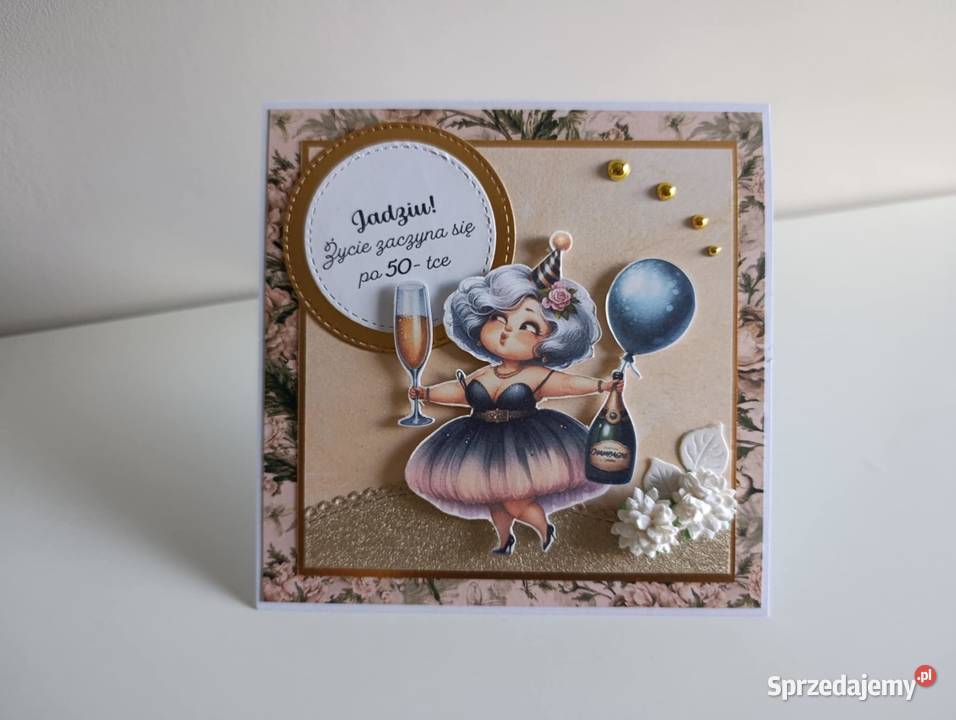 Kartka na urodziny ręcznie odejście na emeryturę Łódź sprzedam