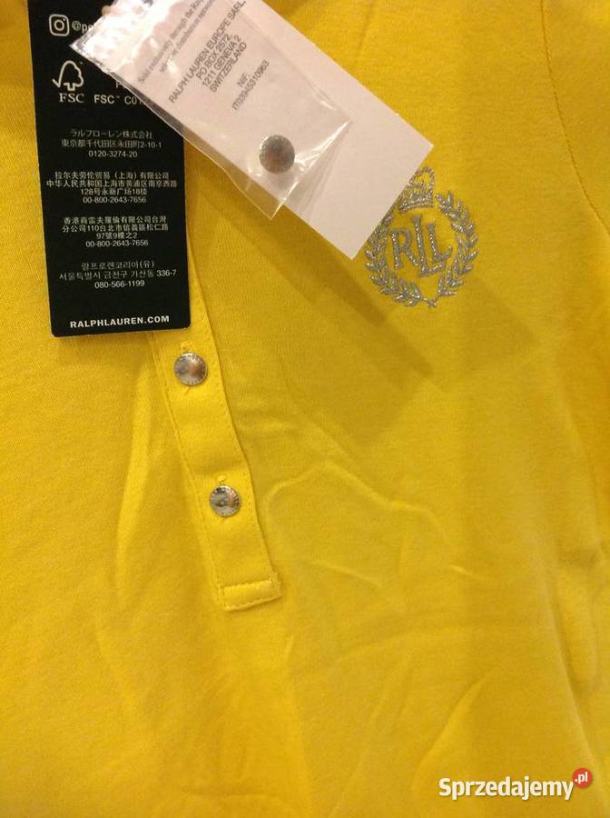 Koszulka Polo Damska RALPH LAUREN r S Żółta NOWA lubuskie Nowa Sól