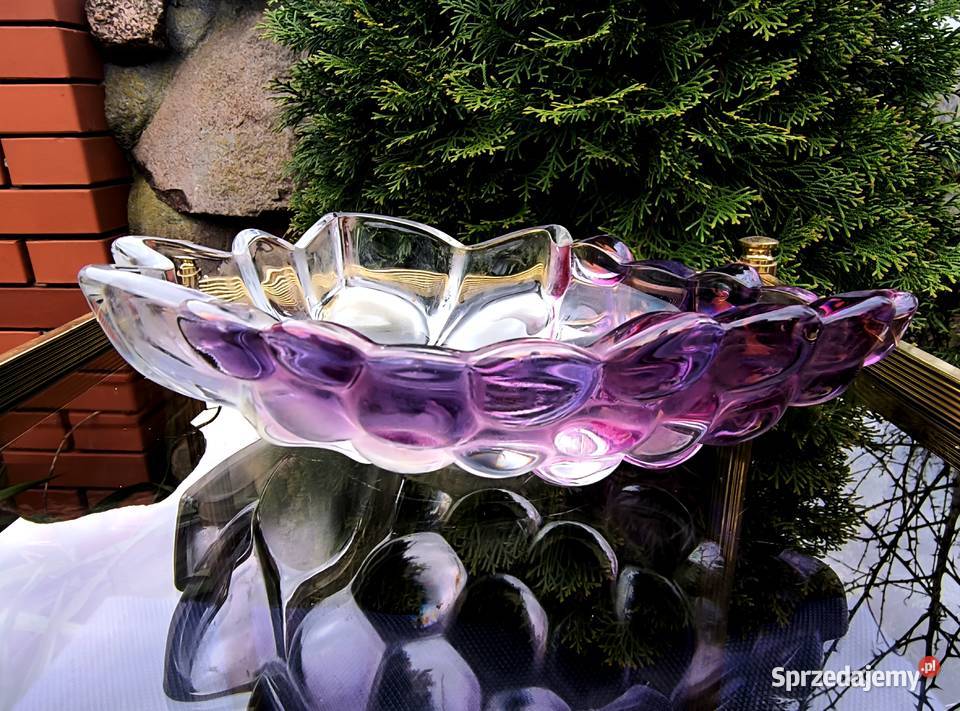 Patera grube solidne szkło barwione w masie Klenica sprzedam