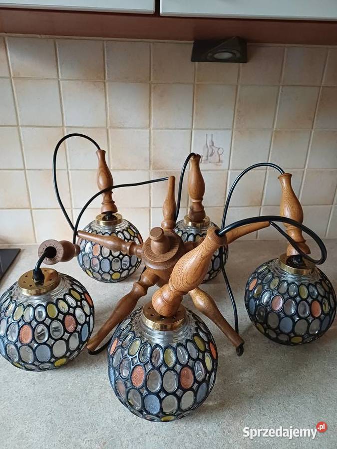 vintage żyrandol sufitowy