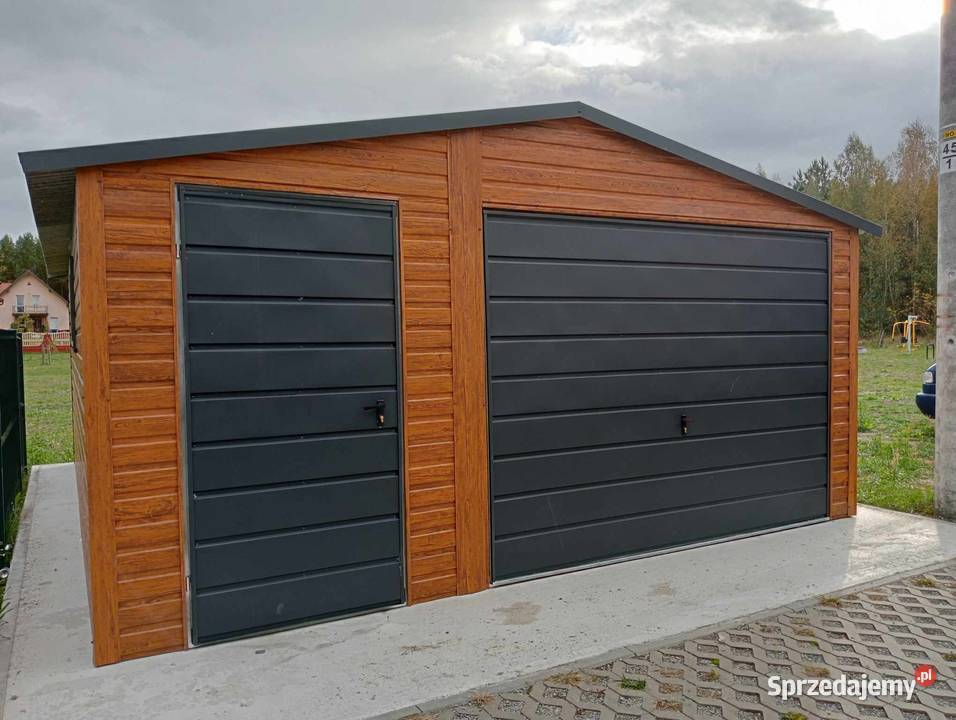 Garaż Blaszany dwuspadowy 5x5 drewnopodobny Płock sprzedam