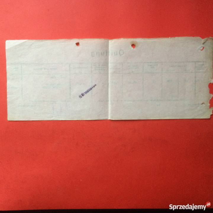 869 Rachunek Miasta i Pokwitowania Zoppot zachodniopomorskie Szczecin sprzedam