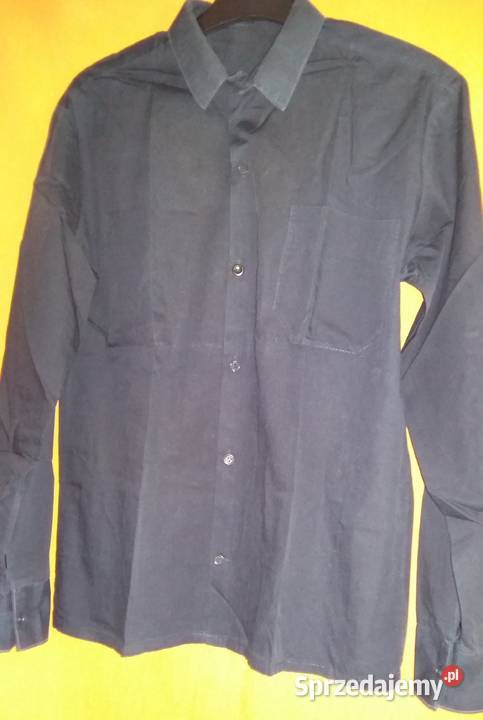 Klasyczna Koszula Czarna gładka SM Łódź