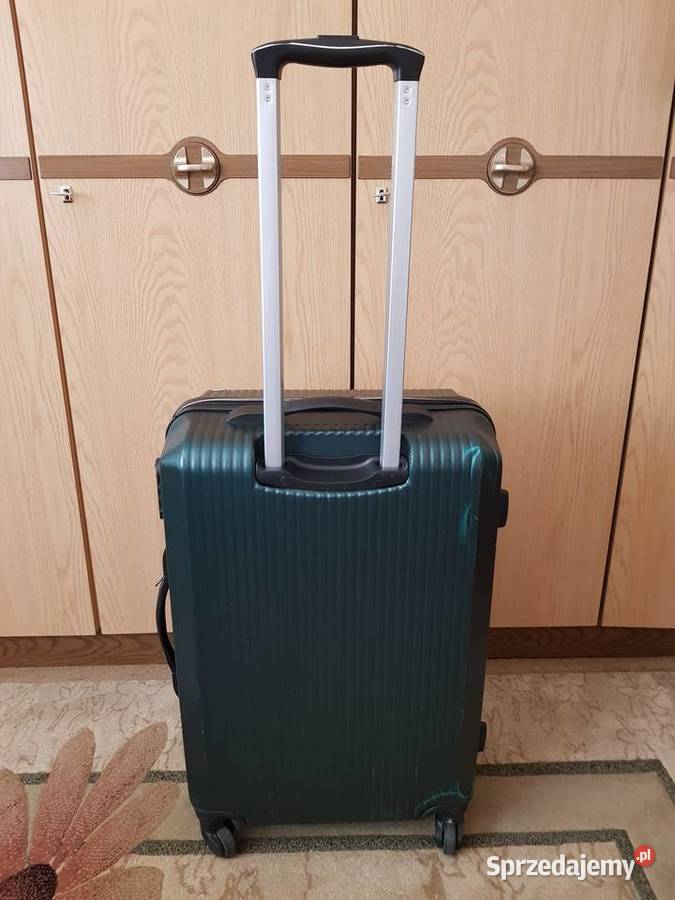 Walizka na kółkach 55 l zielona Warszawa