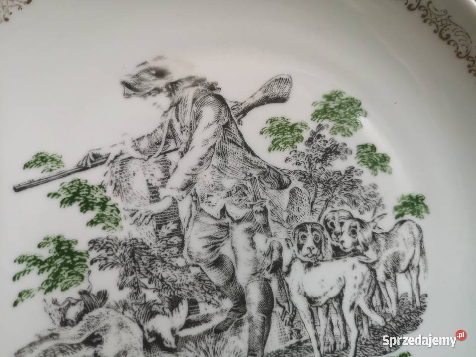 Dwa talerze myśliwskie vintage Toruń